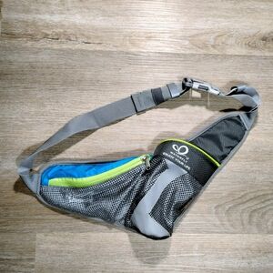 Waterfly Gray Mesh Hiking Fanny Pack Hydration Belt Running Cycling Activewear